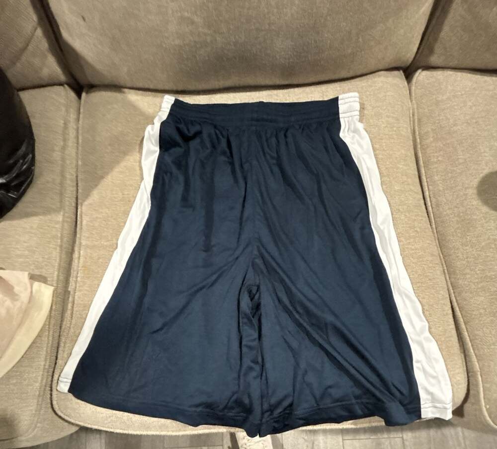 Elbowgrease Athletics Navy Blue and White Training Shorts